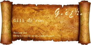 Gill Áron névjegykártya