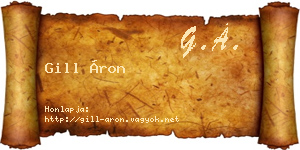 Gill Áron névjegykártya